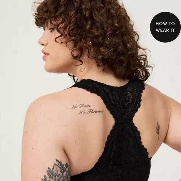 Torrid Unlined Lace Solid Racerback Black Bralette 2X - Picture 3 of 8